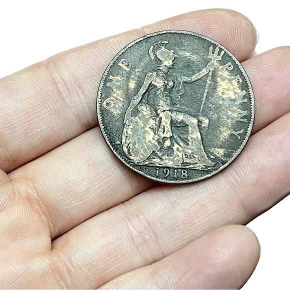 🎈$10 add on - 1918 ONE PENNY - George V - Picture 1 of 5